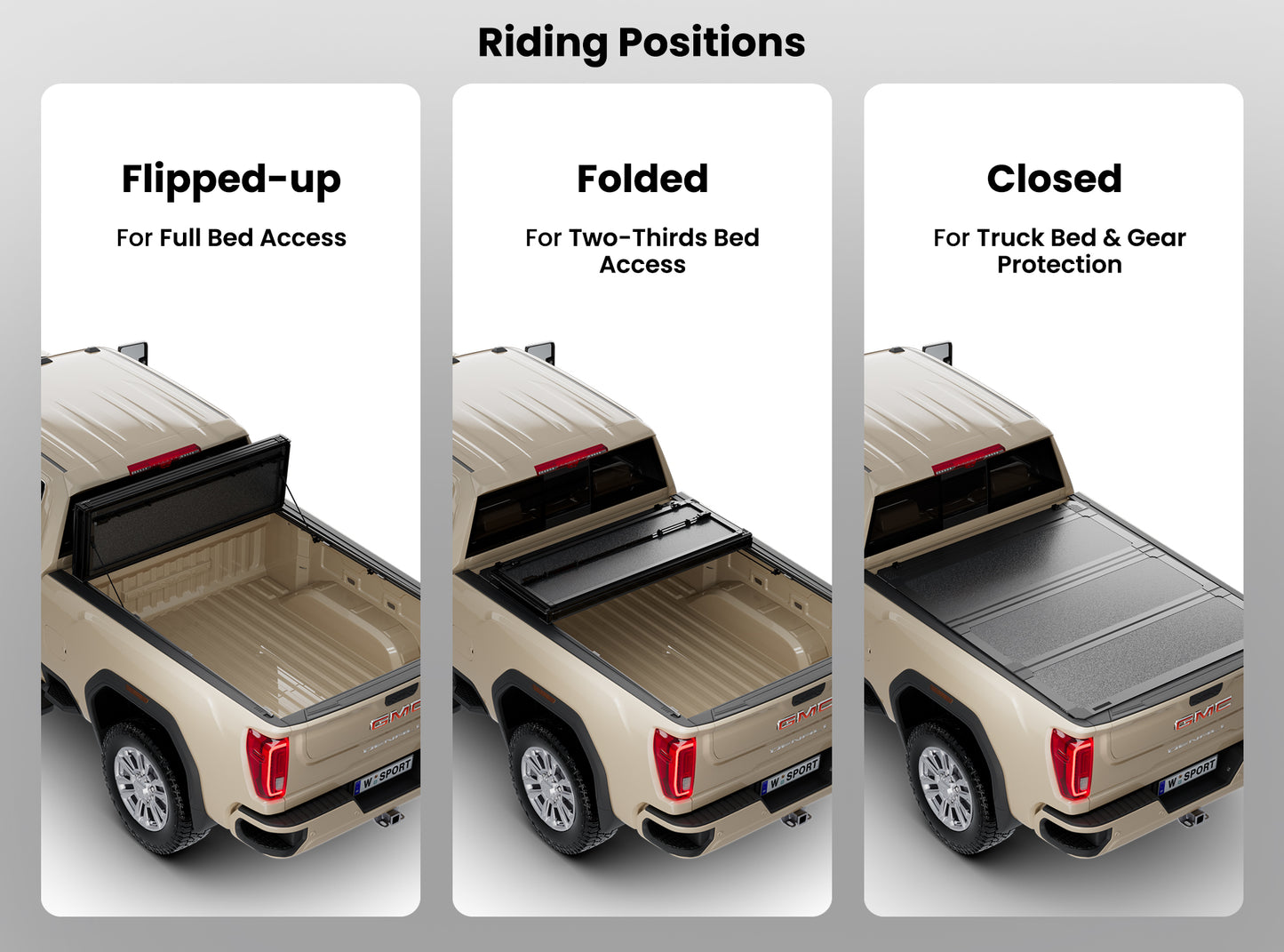 Worksport AL4 Flip-Up Hard Tonneau Cover
