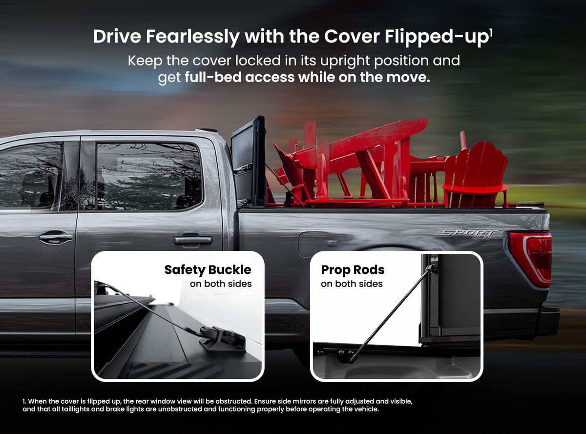 Worksport AL4 Flip-Up Hard Tonneau Cover
