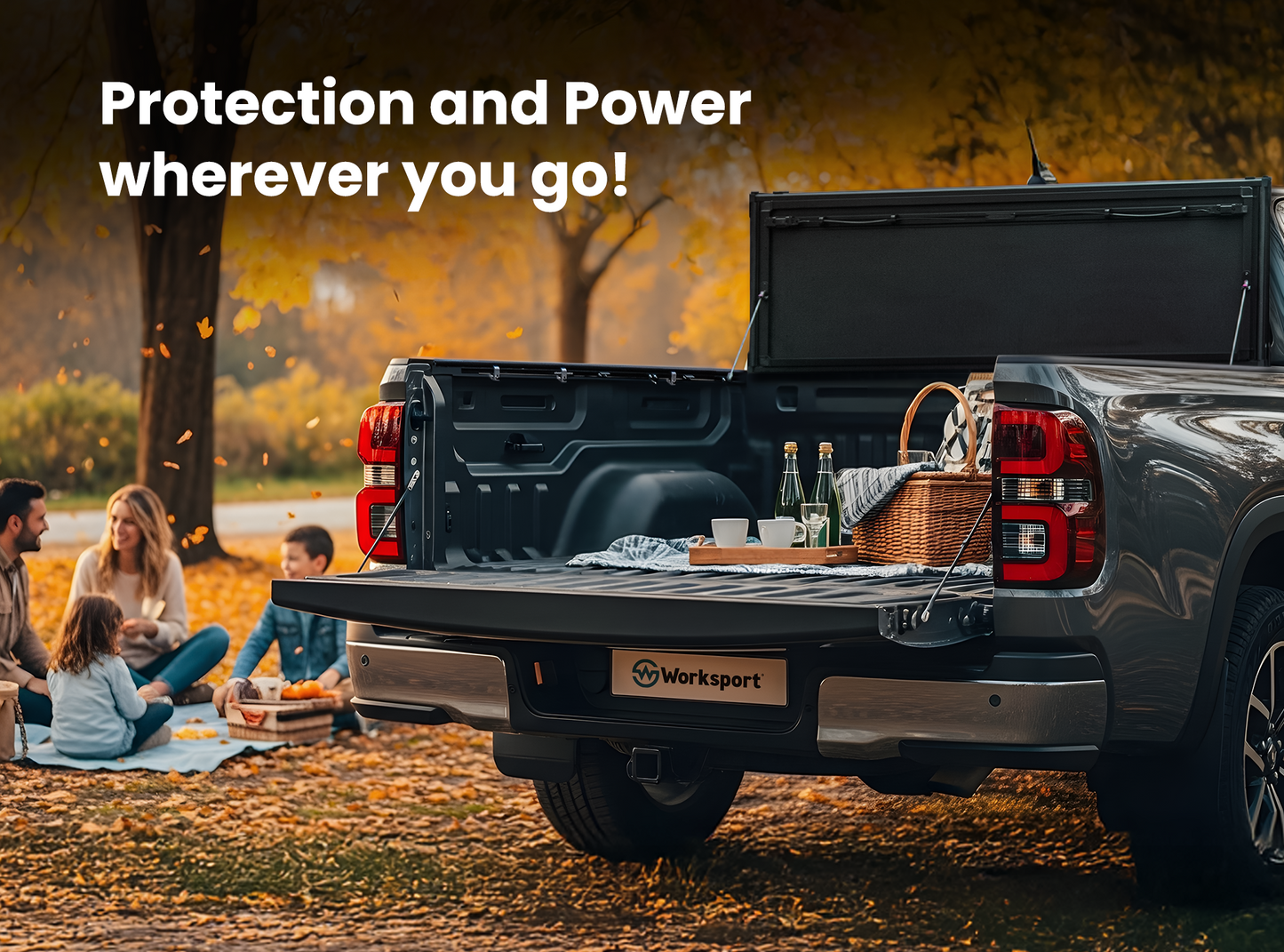Worksport AL4 Flip-Up Hard Tonneau Cover