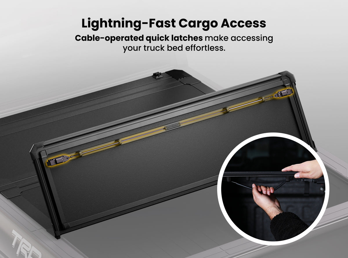 Worksport NEXUS Auto Flip-Up Trifold Hard Tonneau Cover